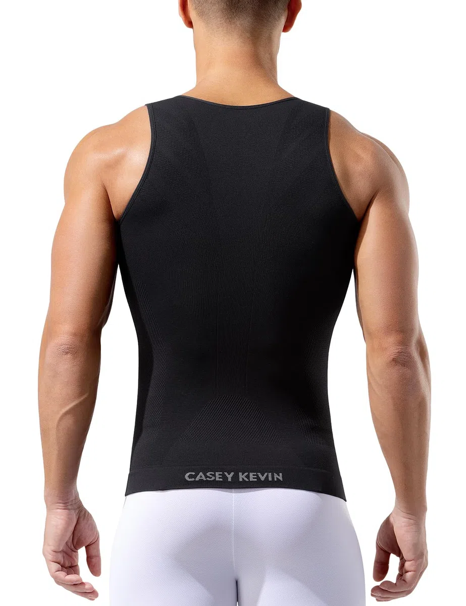 Casey Kevin Canottiera Uomo Compressione Uomo Shapewear Canotta Contenitiva Snellente Intimo Sportivo Elasticizzato Fitness