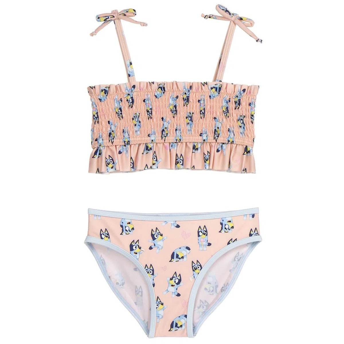 Bluey - Costume da bagno da ragazza, 2 pezzi, per bambini, leggero e ad asciugatura rapida, comodo da spiaggia e piscina