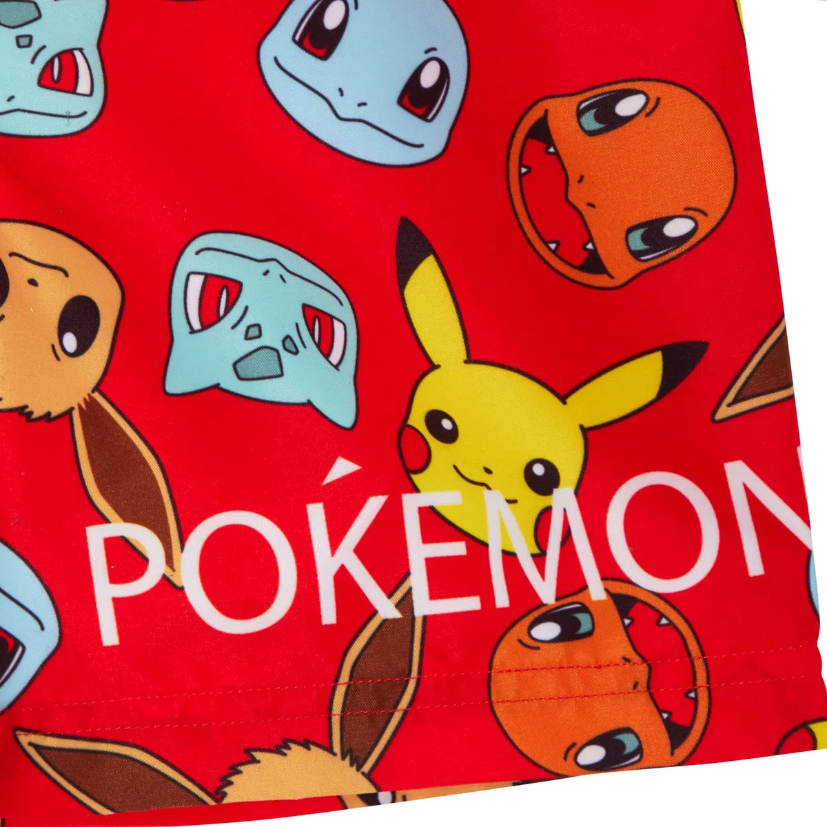 Pokémon Pantaloncini da Bagno Ragazzi Pantaloncini da Bagno per Bambini Pikachu Trunks con Coulisse in Vita Pantaloncini da Piscina per Spiaggia