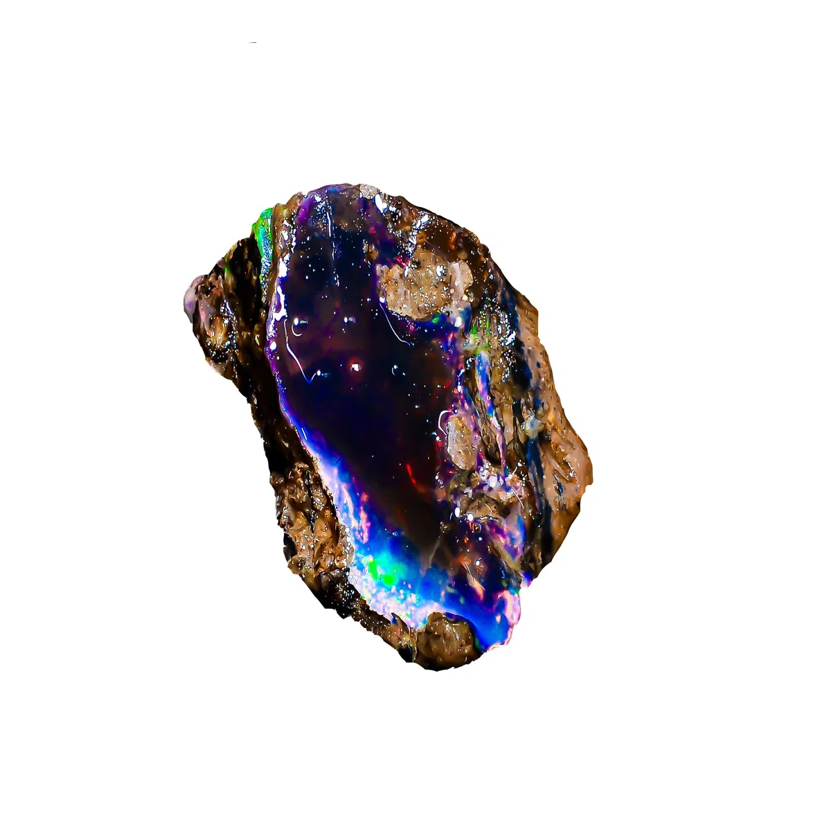 Opale nero grezzo – 7,8 carati – opale nero grezzo di qualità AAA, opale etiope grezzo, Welo Multi Fire, 7.8 Carat, Cristallo, Opale nero