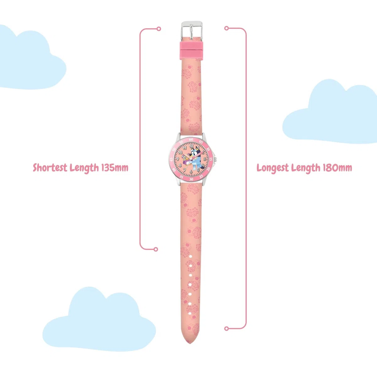 Accutime Bluey BLY9005 - Orologio da polso con cinturino rosa