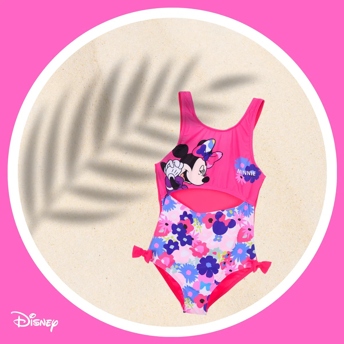 Disney Minnie Mouse Costume da Bagno per Ragazze, Costume Intero Floreale per Bambina, Taglie 3 a 8 Anni