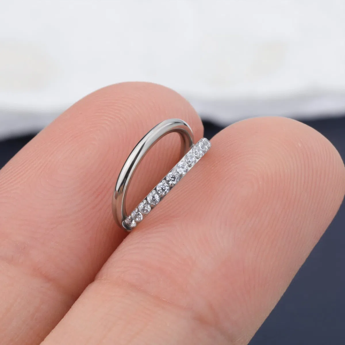 OUFER 16G Helix Piercings Conch Ring Silver Argento Trago Tragus Rook Snug Orecchino Cartilagine Acciaio Chirurgico Nostril Naso Anello Septum Clicker Donna Gioielli 8 10 12mm Labret Labbro Pircing