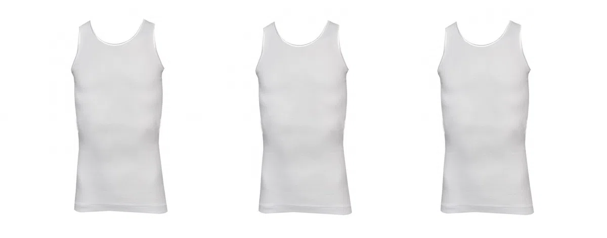 Navigare 3 Canotte Spalla Larga Bimba/Ragazza Puro Cotone Art. 29002 Bianco
