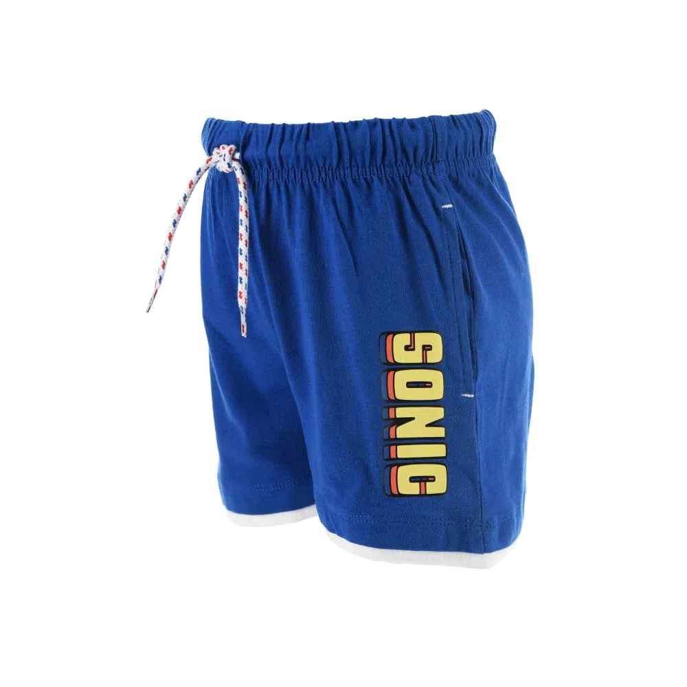 SUN CITY Sonic Completo Bambino Estivo in Cotone con T-Shirt e Bermuda Outfit Sonic The Hedgehog Casual