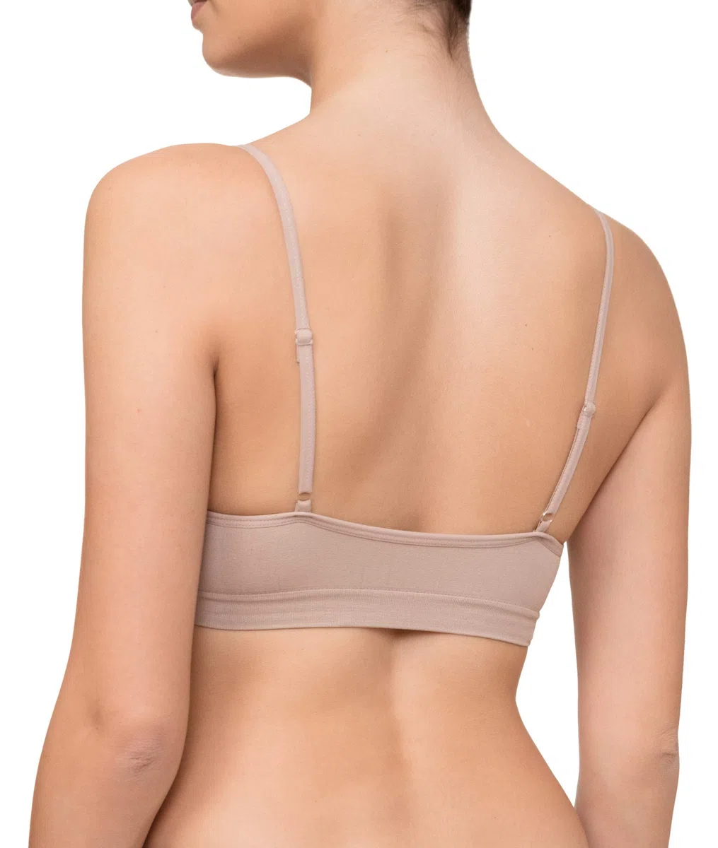 Channo Reggiseni Top Invisibili Senza Cuciture, Senza Ferretto o Imbottitura, in Nylon con Spalline Regolabili
