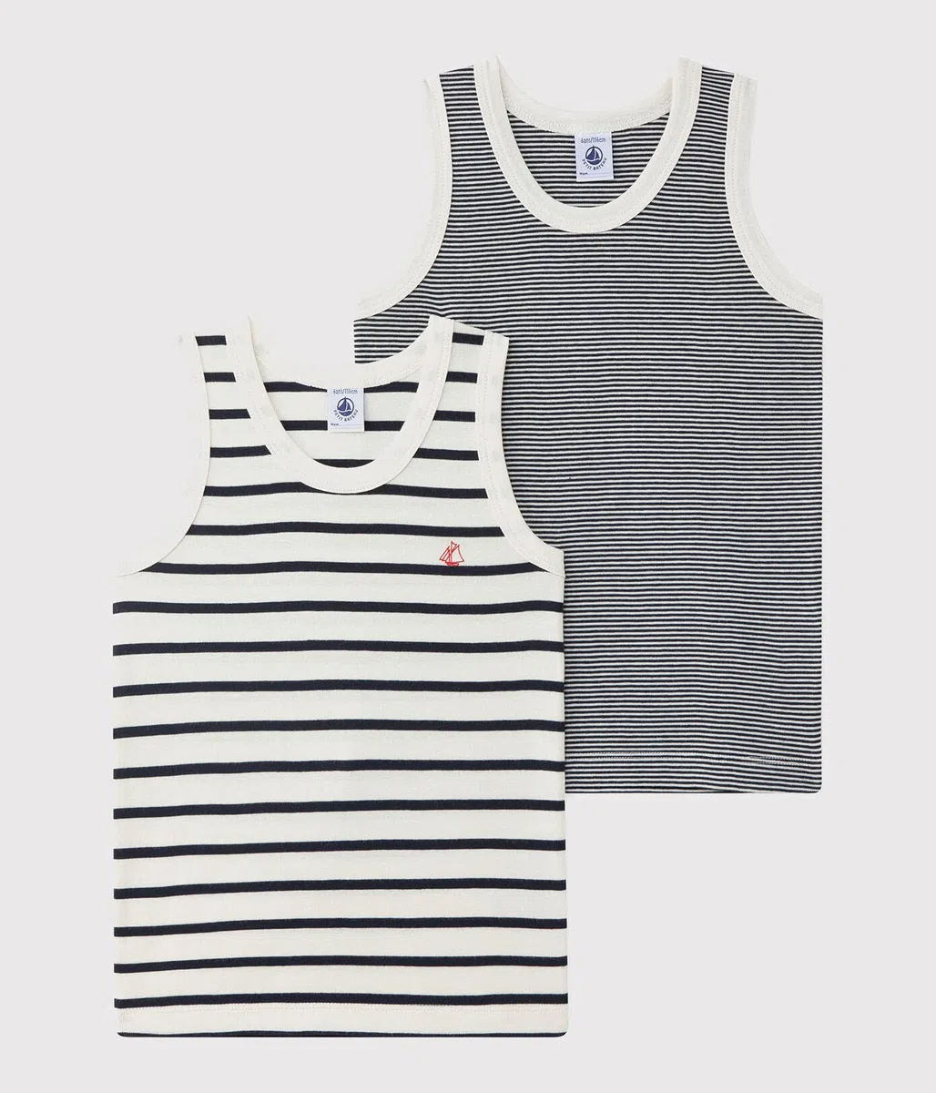 Petit Bateau A01ds Canotta Bambini e Ragazzi (Pacco da 2)