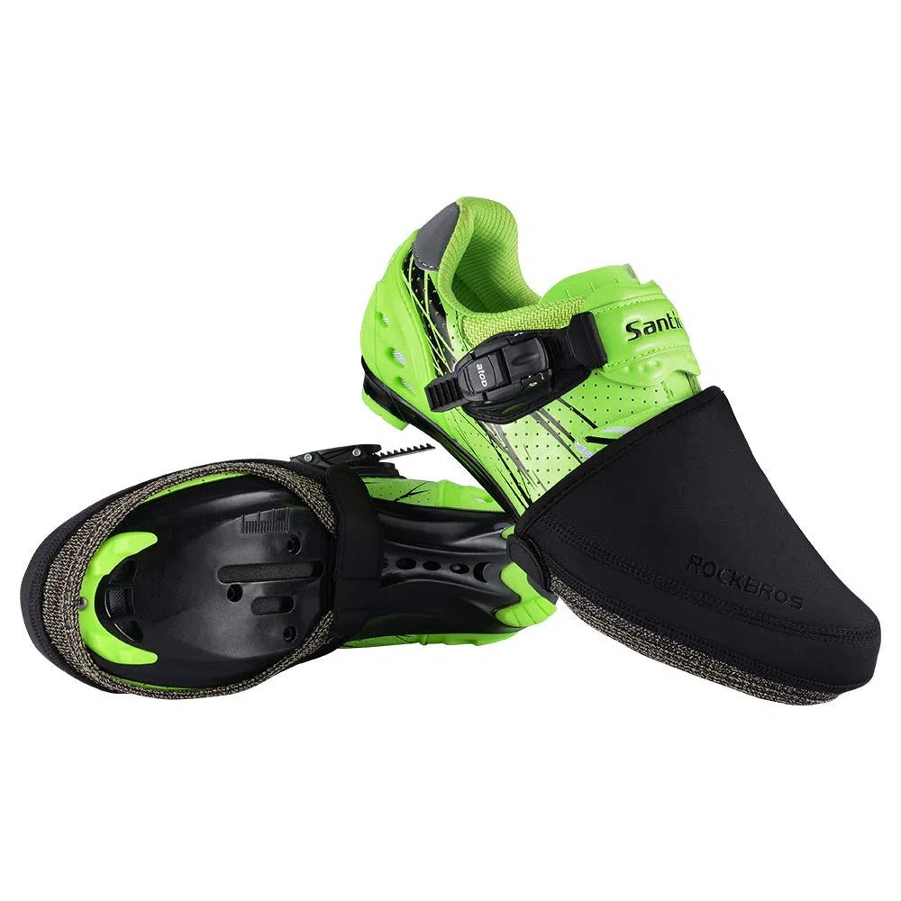 ROCKBROS Copriscarpe Ciclismo Invernale Copri Punta per Bici MTB Uniersale Elastico Ultra-Leggero Impermeabile Taglia L 39-45