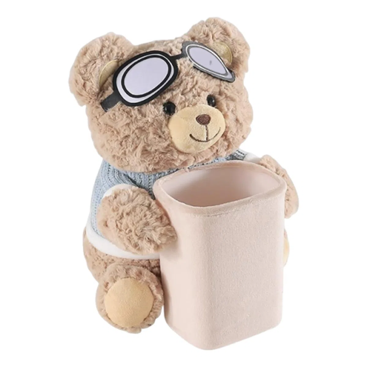 Portafazzoletti per Auto | 2 in 1 Portarifiuti per Auto con Dispenser Fazzoletti - Contenitore Peluche Orso con Porta Salviette e Organizzatore con Cestino per Interni Auto, Furgoni