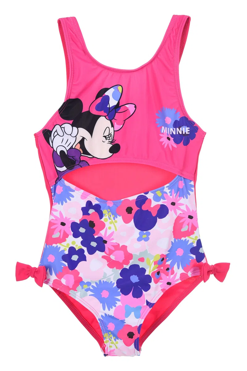 Disney Minnie Mouse Costume da Bagno per Ragazze, Costume Intero Floreale per Bambina, Taglie 3 a 8 Anni