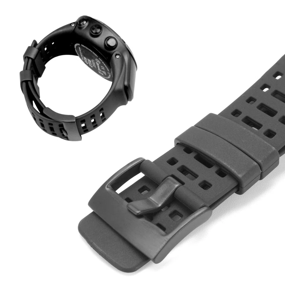 dell'orologio in gomma, cinturino di ricambio nero morbido per Suunto Ambit 1/2 / 2S / 2R / 3 Sport / 3 Run / 3 PEAK - Cinturino per orologio premium impermeabile 24mm - Cacciavite incluso