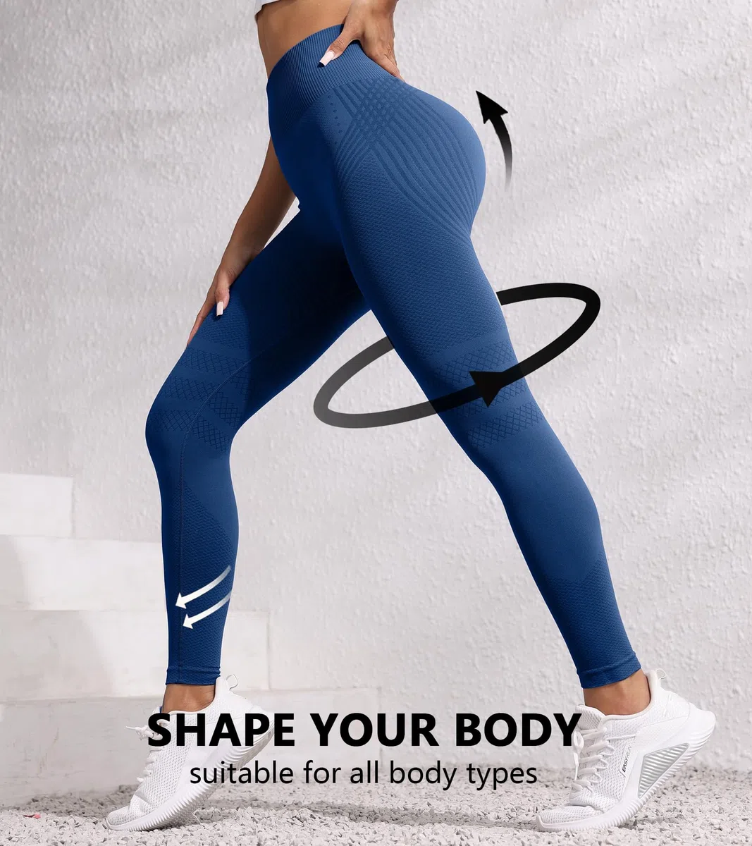 Leggings Sportivi Scurch Butt da Donna Vita Alta Anticellulite Leggings Compressivi Modellanti Pantaloni Sportivi Lunghi Booty Lifting Pantaloni da Yoga Palestra Corsa Senza Cuciture Elastici