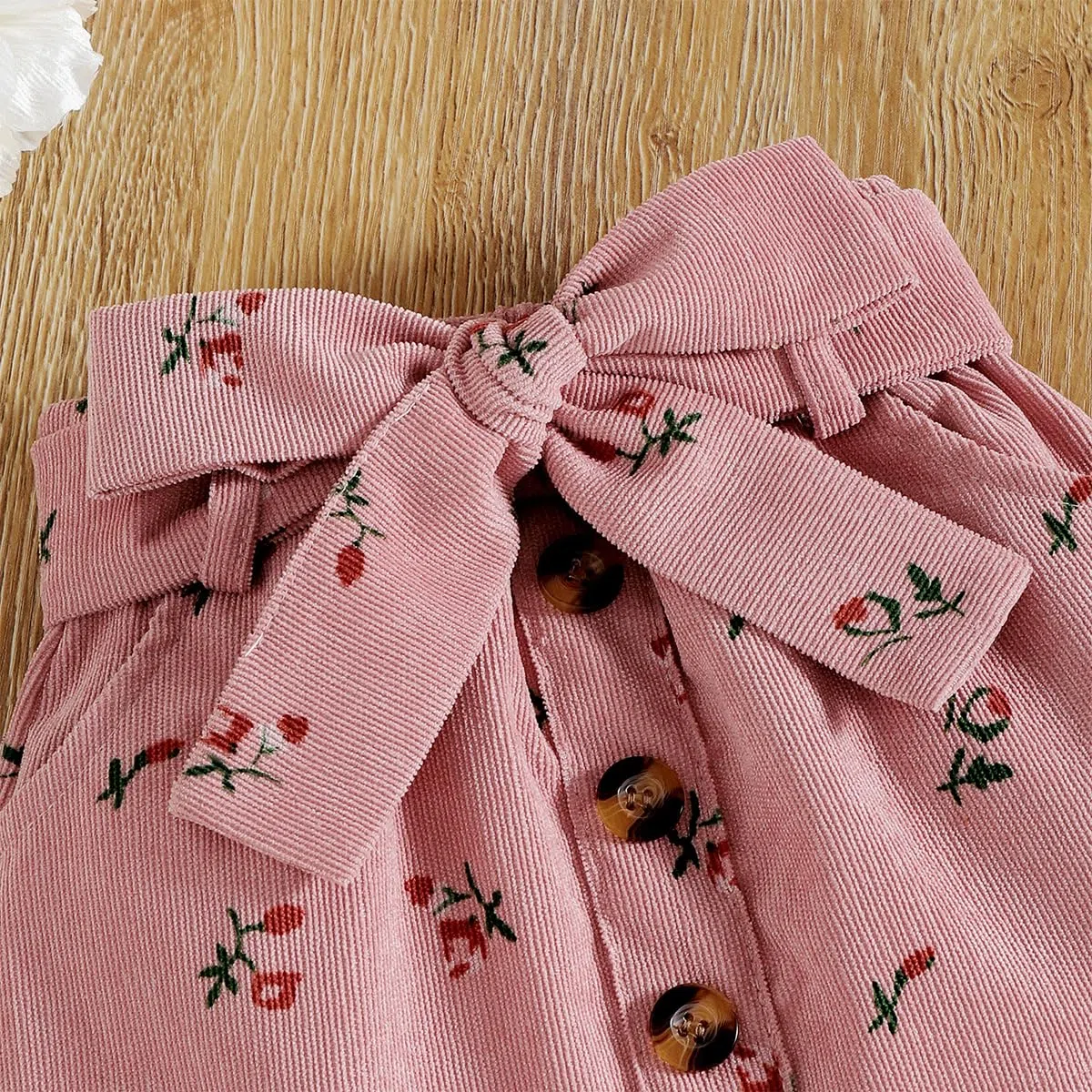 Abbigliamento Bambina Vestito Set Senza Maniche con Volant Top + Minigonna con Fiocco e Bottoni 2 Pezzi Ragazze Estate Vestiti Outfit