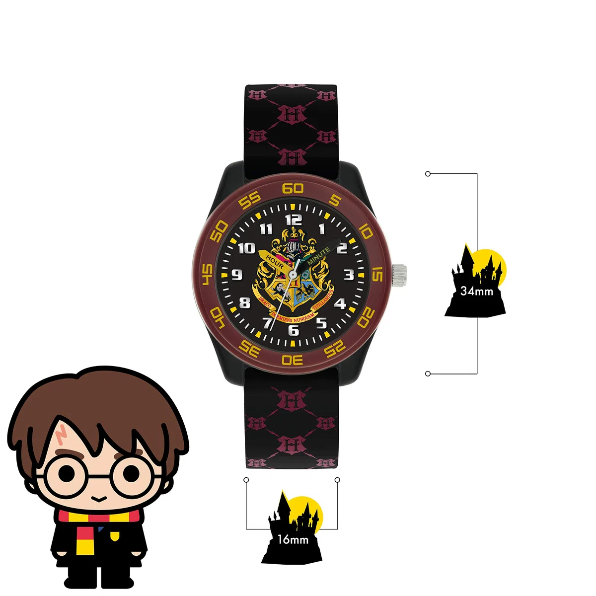 Harry Potter - Orologio Ragazzi, Nero, HP9050ARG AMZ
