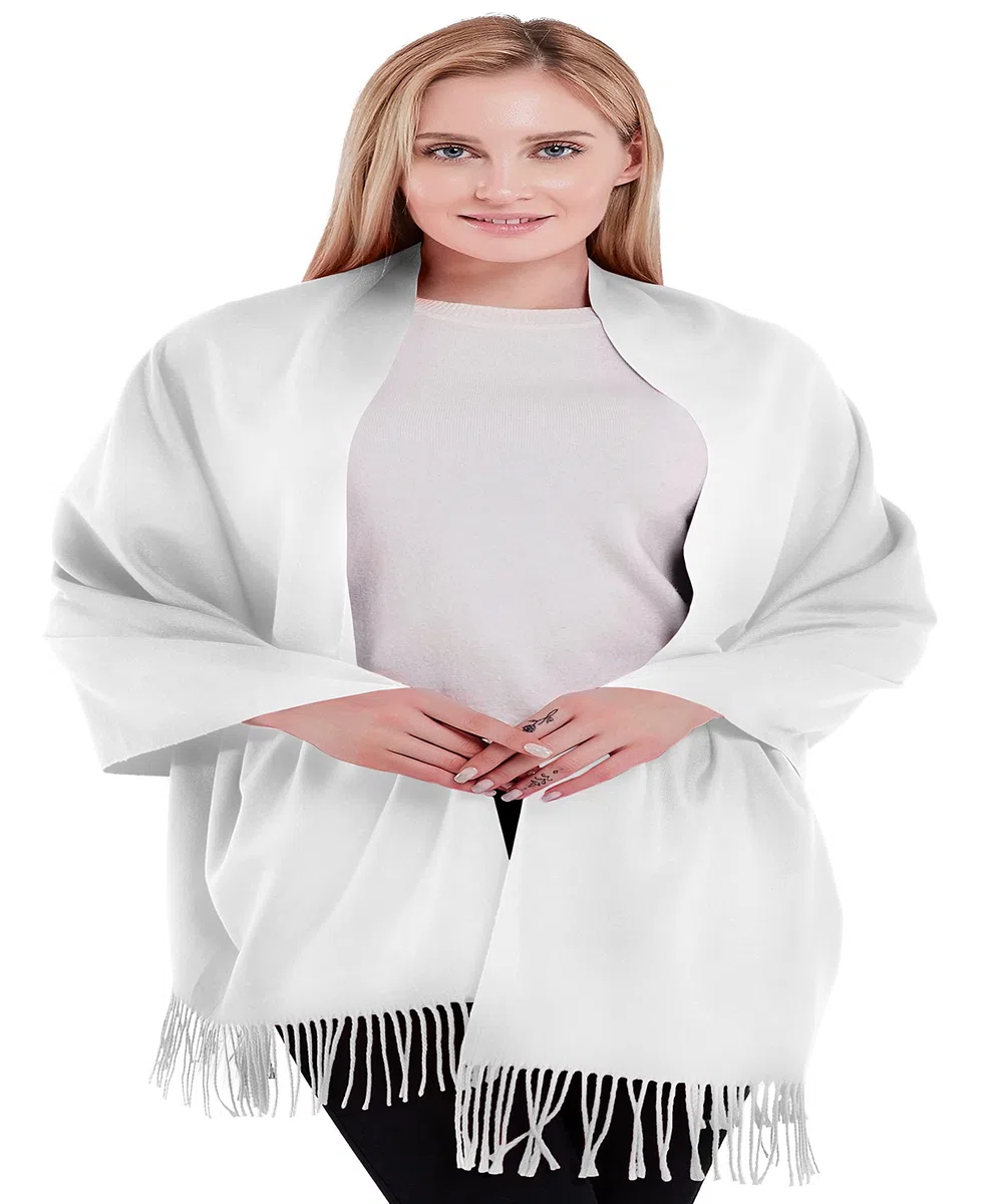 CJ Apparel Scialle In Misto Cotone Spesso Scialle di pashmina Donna (Pacco da 1)