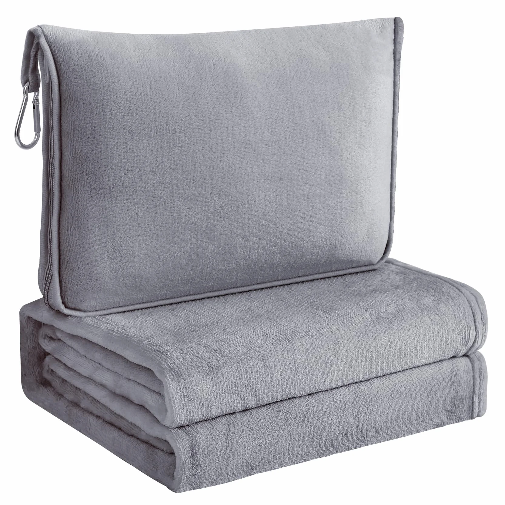 Coperta da Viaggio e Cuscino coprire 2 in 1 Aeroplano, Custodia per Bambini, Gadget da Ufficio Compatta, Portatile per Adulti