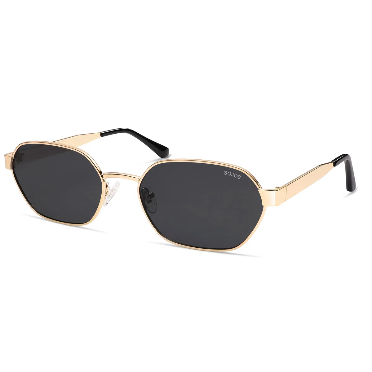 SOJOS Occhiali da sole esagonali polarizzati di tendenza Donna Uomo Occhiali da sole vintage quadrati in metallo retrò con protezione UV400 SJ1238
