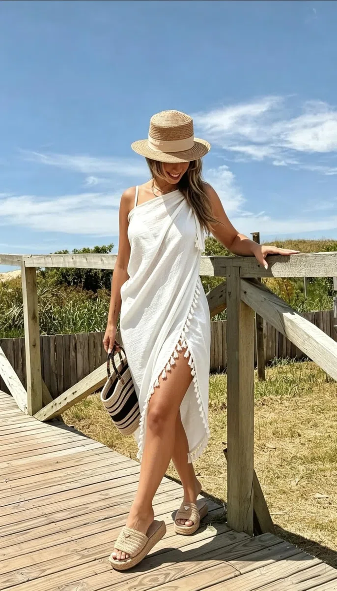 Copricostume Donna Mare Estivo Telo Mare Gonna Pareo Sarong Cover Up Bikini Bathing Suit Swimsuit Sarong Pareo Wraps for Women