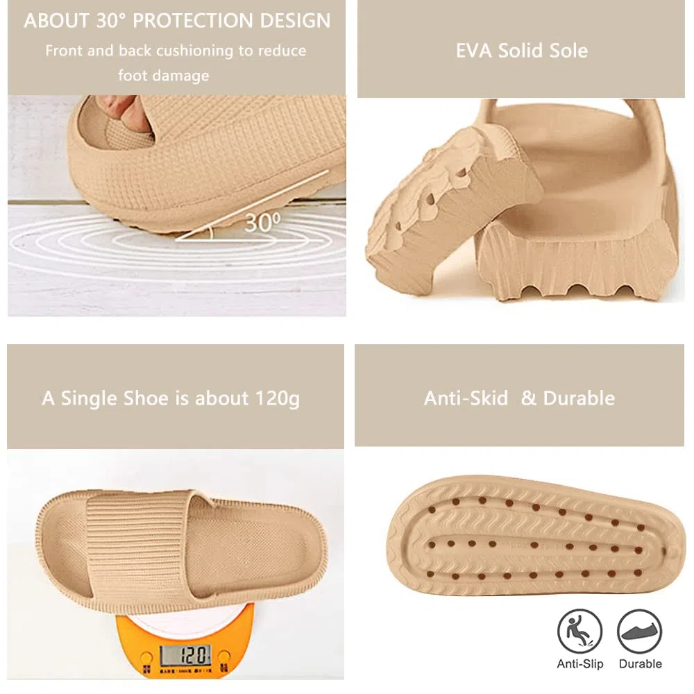 SHAINE Donna Uomo Ciabatte Estive Ultra Morbide Nuvola Pantofole Cuscino Sandali da Doccia Pantofole Antiscivolo Spiaggia Piscina Pantofole da casa Original Comfy Slippers