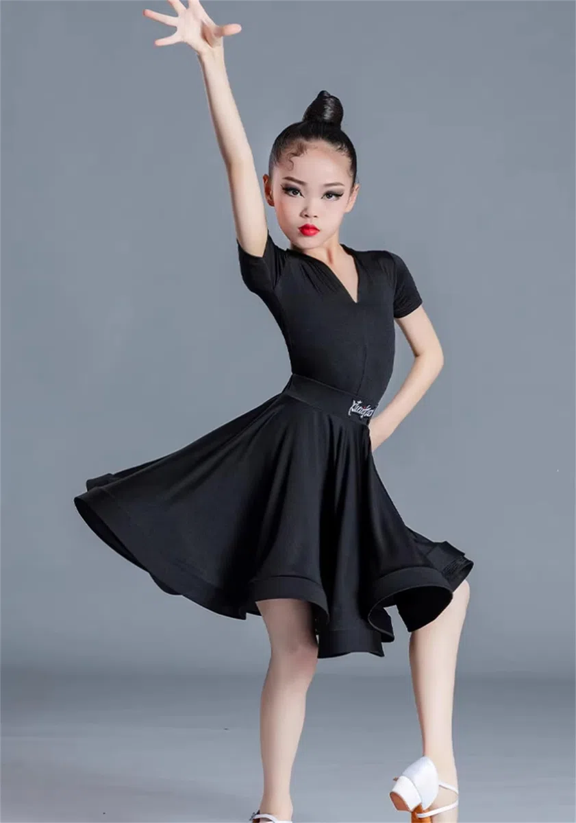 Vestito da Ballo Latino per Ragazze, Costumi da Ballo da Sala, Vestito da Competizione Diviso, Set di Abbigliamento per Spettacoli, Abito da Ballo Moderno