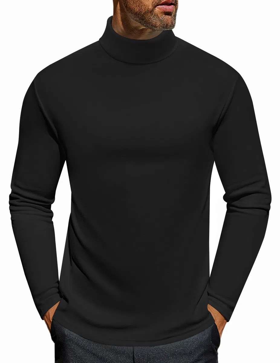 Ekouaer Maglia Termica Uomo Manica Lunga Inverno Biancheria Intima Termica Dolcevita Traspirante Maglietta, S-XXL