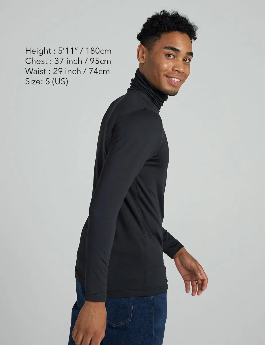 LAPASA Maglia Termica Dolcevita Leggera/Peso Medio Strato Base Uomo - Abbigliamento Termico T-Shirt M122 M124