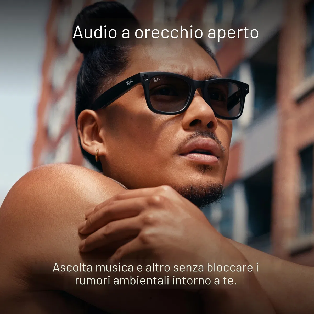 Ray-Ban | Meta Smart Glasses, Wayfarer, Nero opaco/Grafite Sfumata Polarizzata, Regular