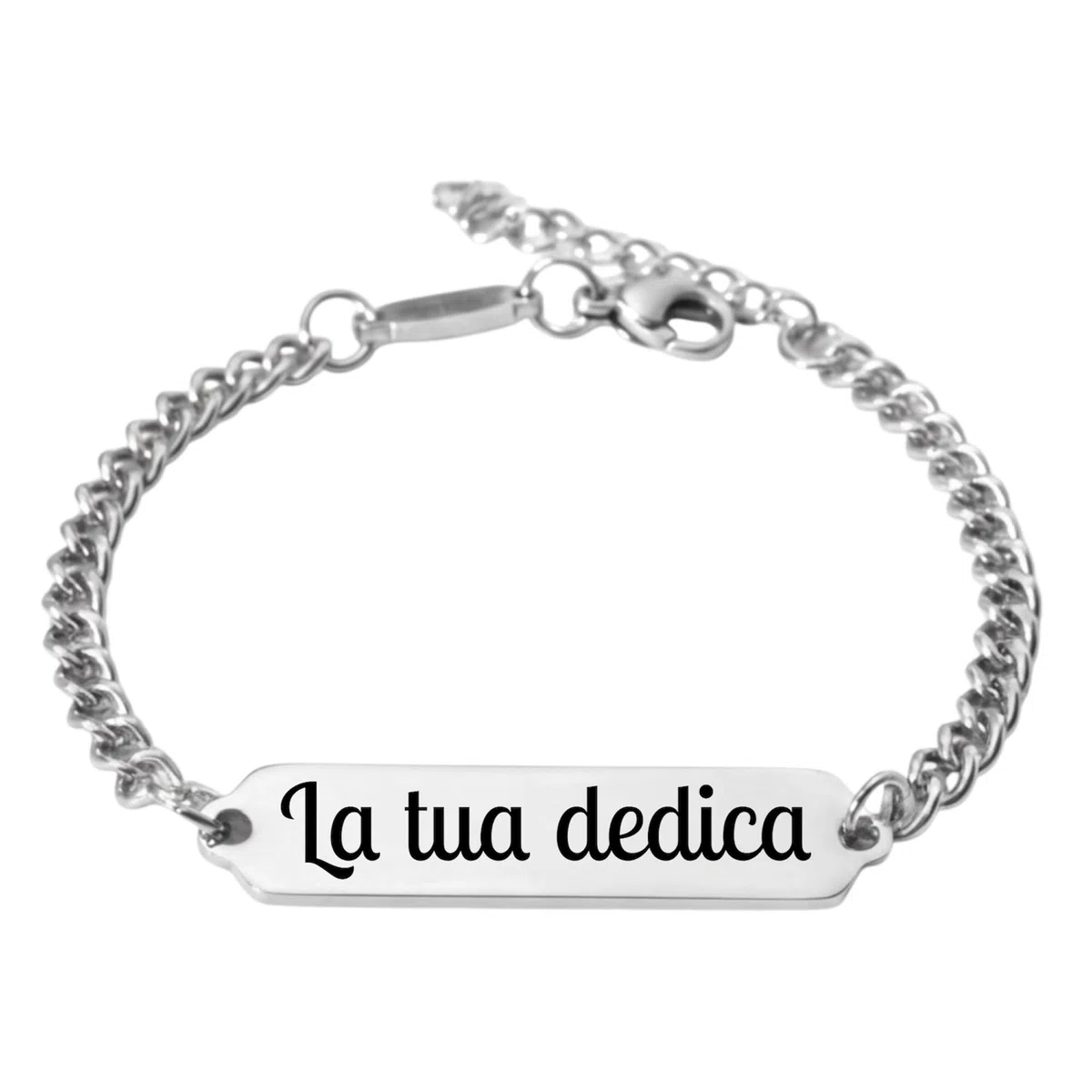 Vero Bijoux Bracciale uomo personalizzato con incisione, Bracciale nome, Bracciale coordinate geografiche, Bracciale uomo acciaio inox regolabile