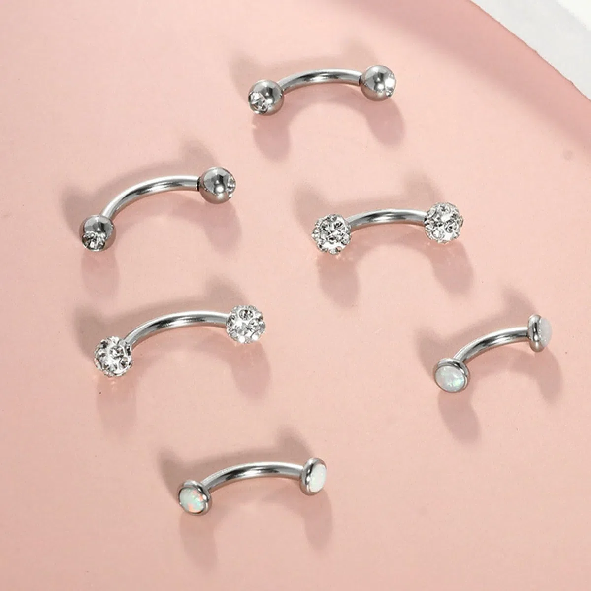 3 Pezzi Piercing Ombelico in Acciaio Inossidabile da 10 mm, Barbell Ventre Anello in Chirurgico con Zirconi Scintillanti, Piercing Gioielli for Donna Uomo, Argento/Oro