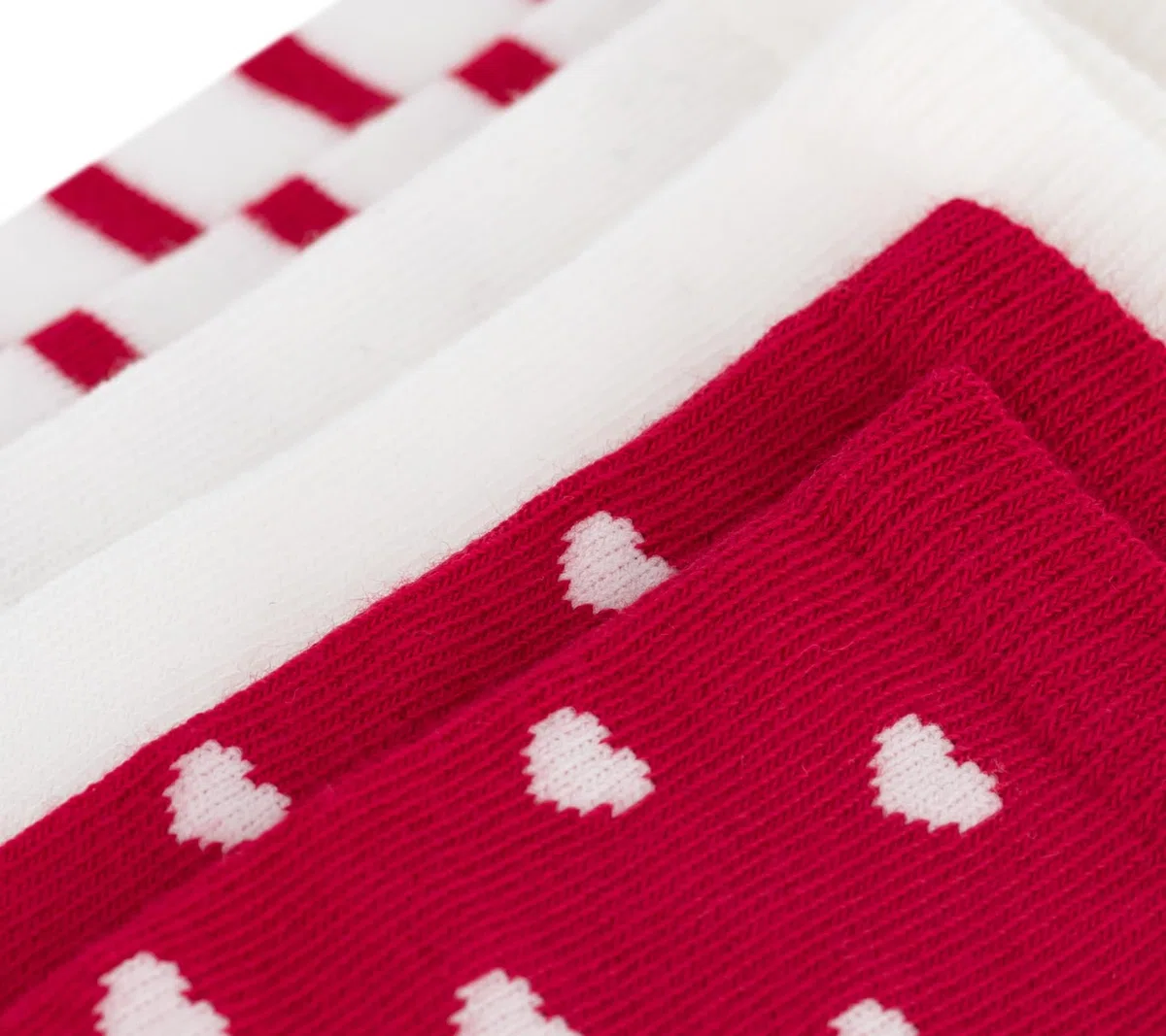 Petit Bateau 3 paia di calzini bambino in cotone stampato cuori, multicolore, 27-30