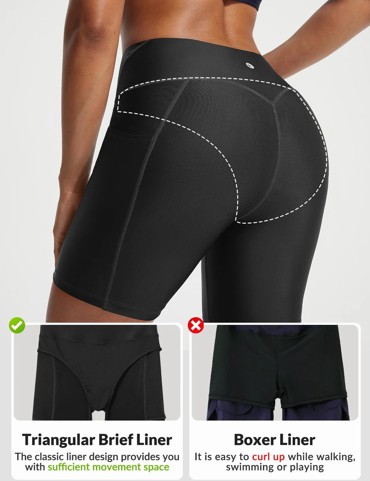 baleaf Costume da bagno da donna a vita alta, controllo della pancia, UPF50+, costume da bagno con tasche