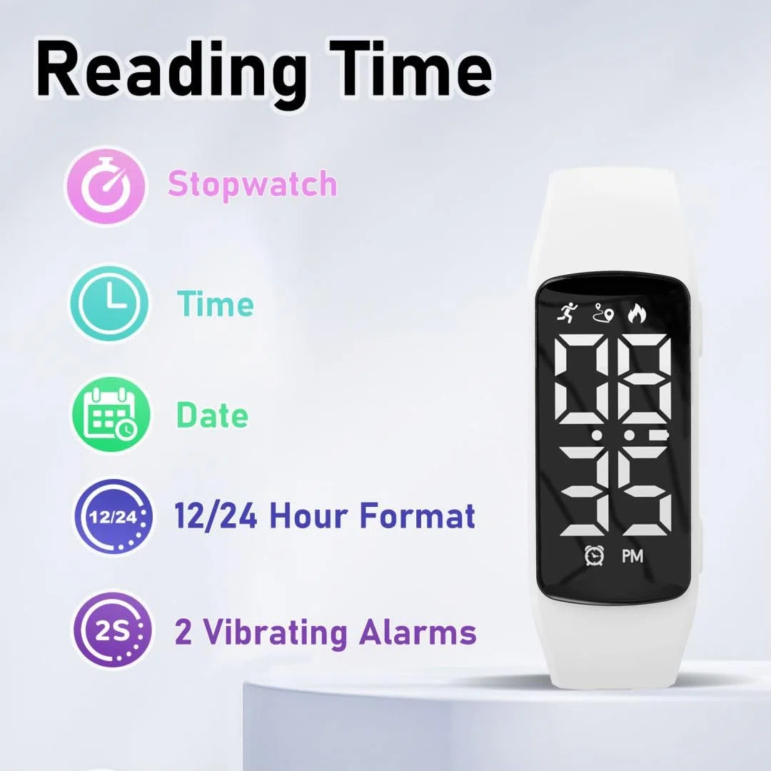 aswan watch Orologio Digitale Bambina Bambino con Cronometro,Contapassi,Distanza e Calorie Senza APP,Calendario,Sveglia-Orologio Fitness Tracker per Ragazze e Ragazzi con Cinturino in Silicone