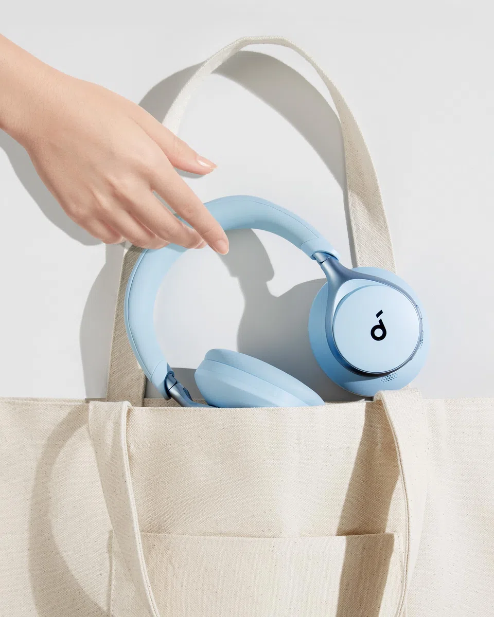 Soundcore Borsa tote, manico lungo con tasca esterna, cotone naturale, realizzata per viaggi, shopping e lavoro