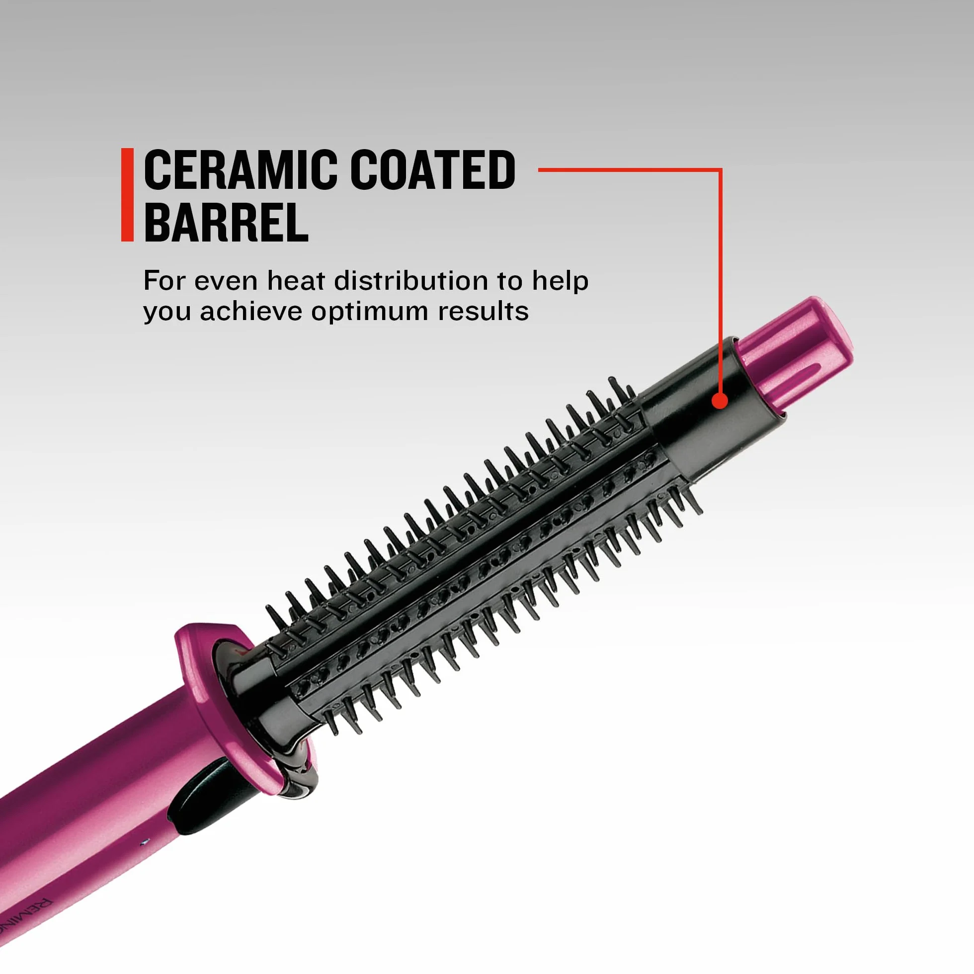 Remington Spazzola Lisciante per Capelli, a Vapore, Liscia e Dona Volume, Spazzola Riscaldata, Rivestimento in Ceramica, Riscaldamento Rapido 60 sec, CB4N