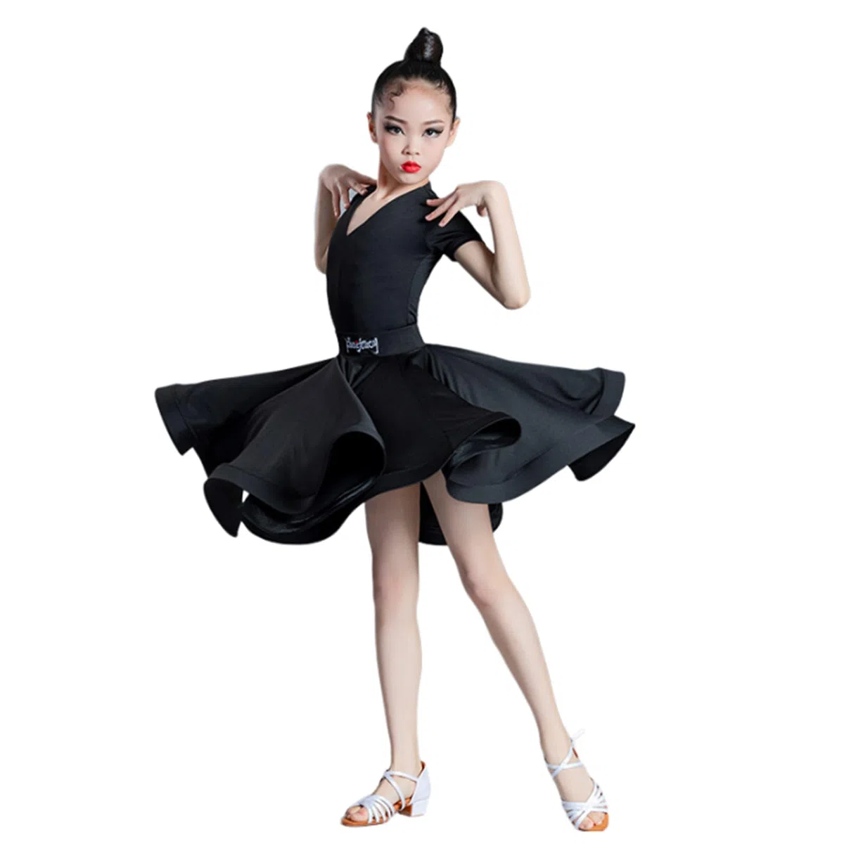 Vestito da Ballo Latino per Ragazze, Costumi da Ballo da Sala, Vestito da Competizione Diviso, Set di Abbigliamento per Spettacoli, Abito da Ballo Moderno