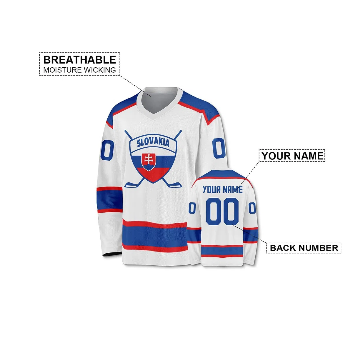 Maglie da Hockey Personalizzate da Uomo e da Donna con Il Tuo Nome/Squadra/Numero. Personalizza Le tue Maglie da Hockey