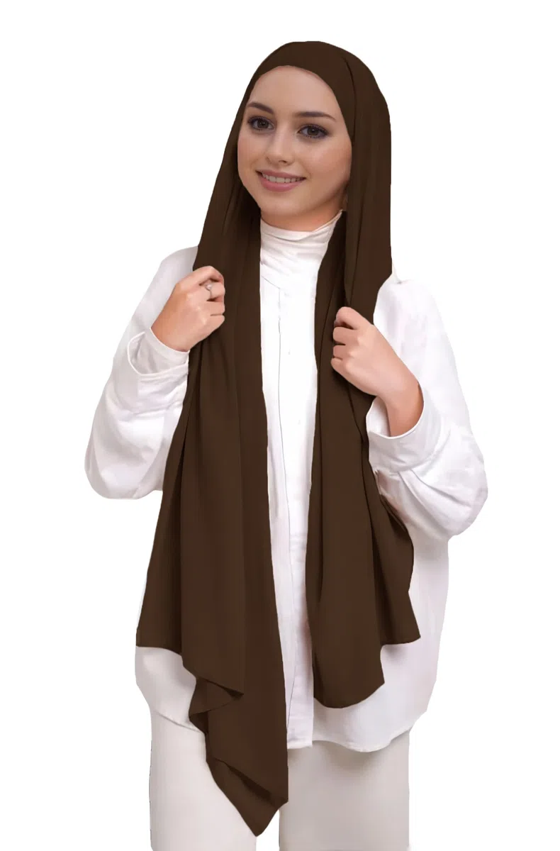 Lina & Lily Sciarpa Musulmana in Chiffon, Hijab Istantaneo con Sottocappello Jersey