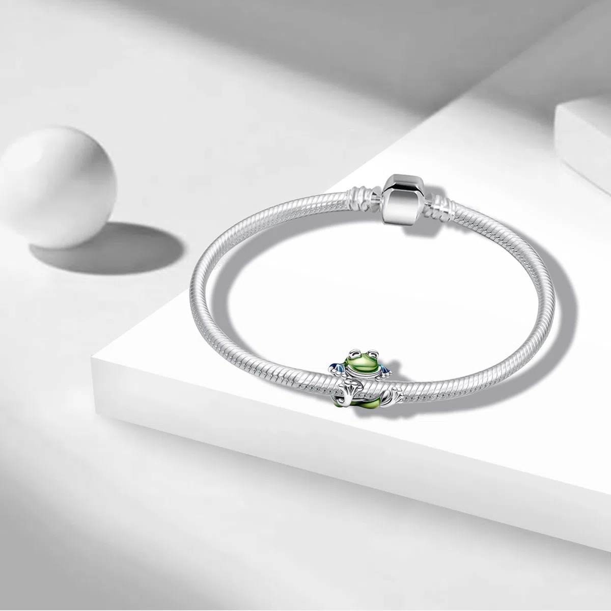 Charm Bead Ciondolo in Argento Sterling 925 Rabbit Frog Butterfly Car Heart con Cubic Zirconia Pendenti Compatibile con Braccialetti Collane europei,Compleanno di Natale Perline per Donne
