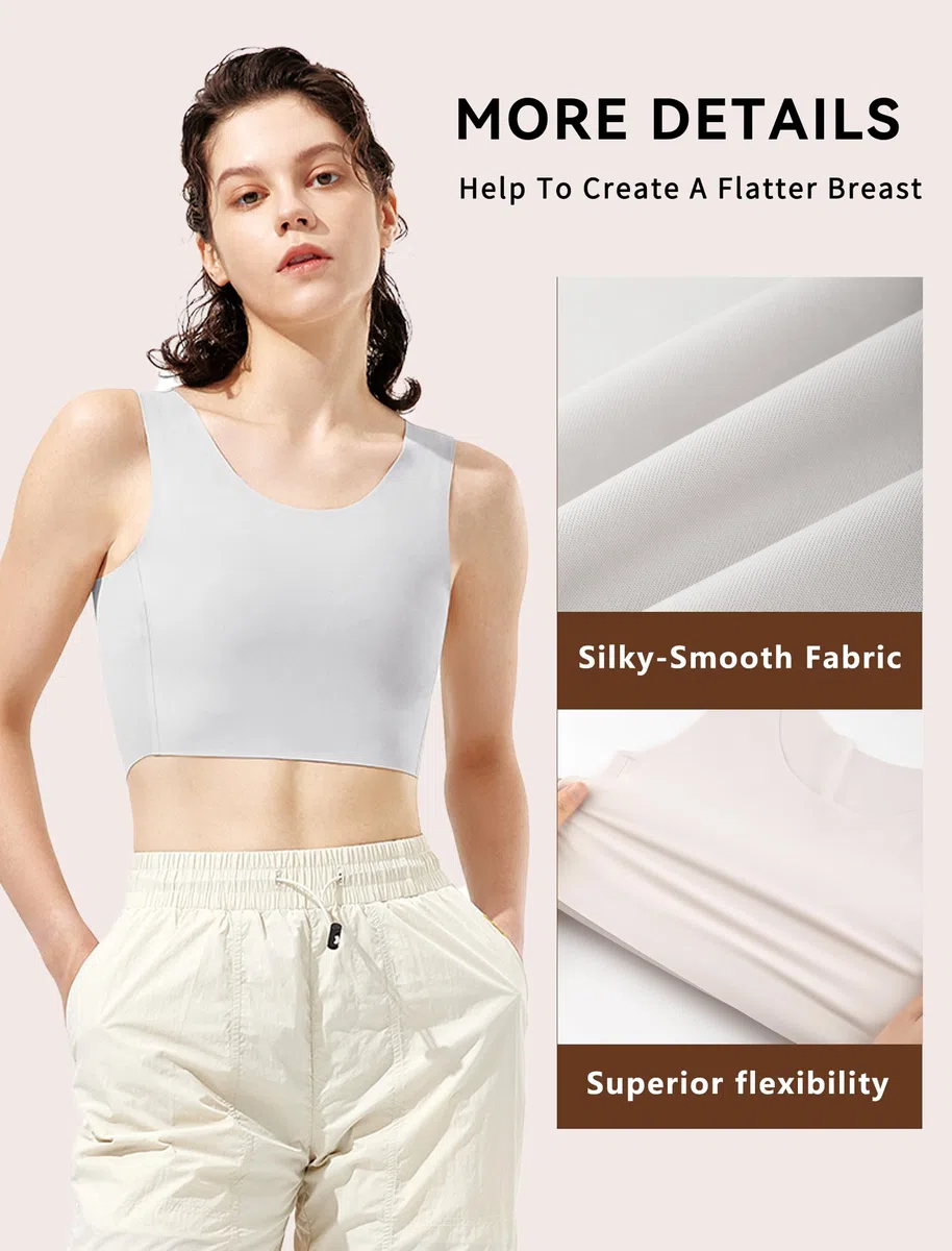 Binder Trans FTM Compressione Binder Seno Leggero e Traspirante Senza Cuciture Reggiseno per Transgender