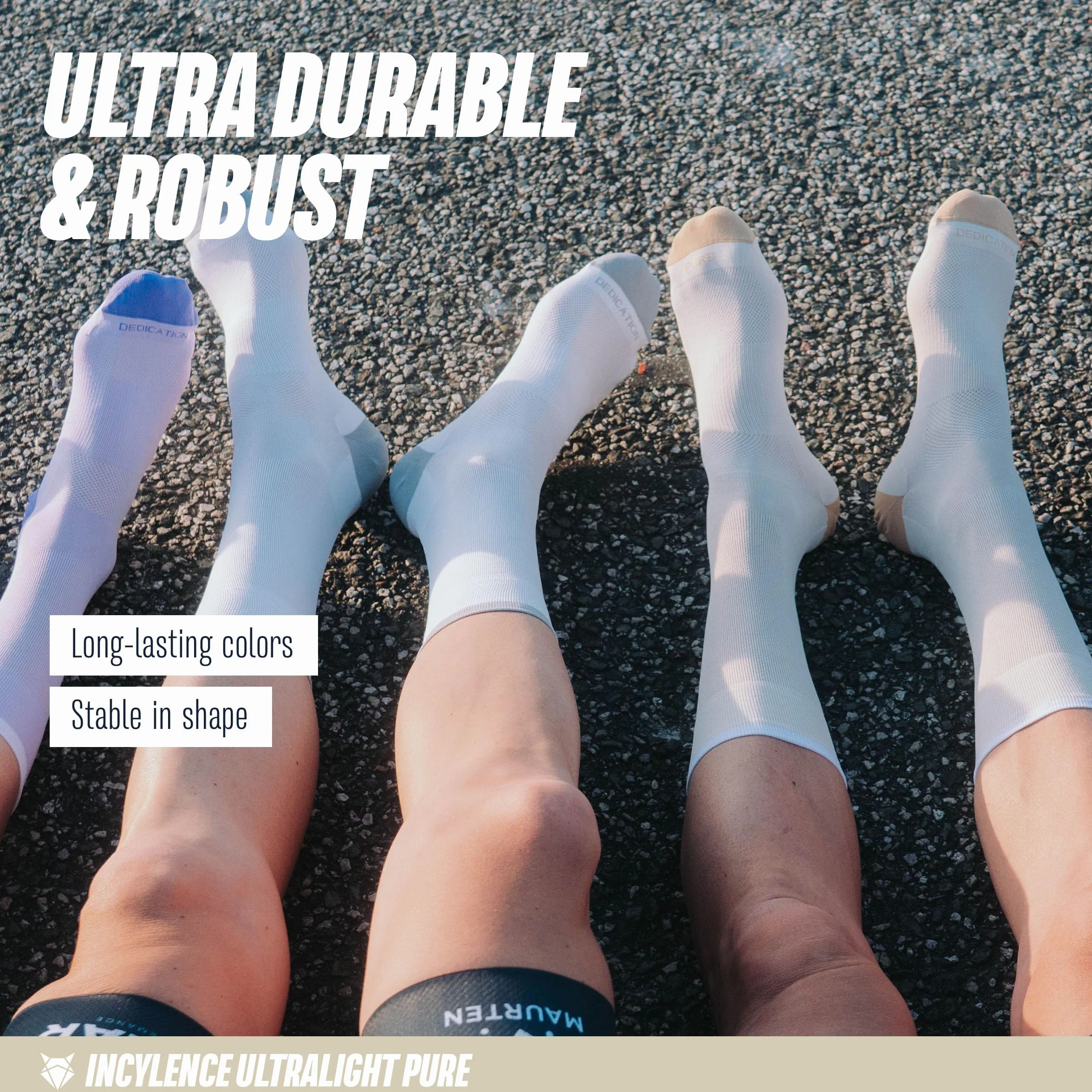 INCYLENCE Calzini da ciclismo da donna, ultra sottili, con leggera compressione, traspiranti e lisce, per ciclismo, 1 paio