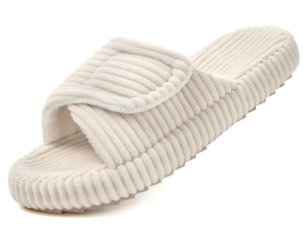 Pantofole Donna Memory Foam Ciabatte Confortevole Scarpe da Casa con Strappo Morbida Nuvola Antiscivolo Slippers Beige 37-38