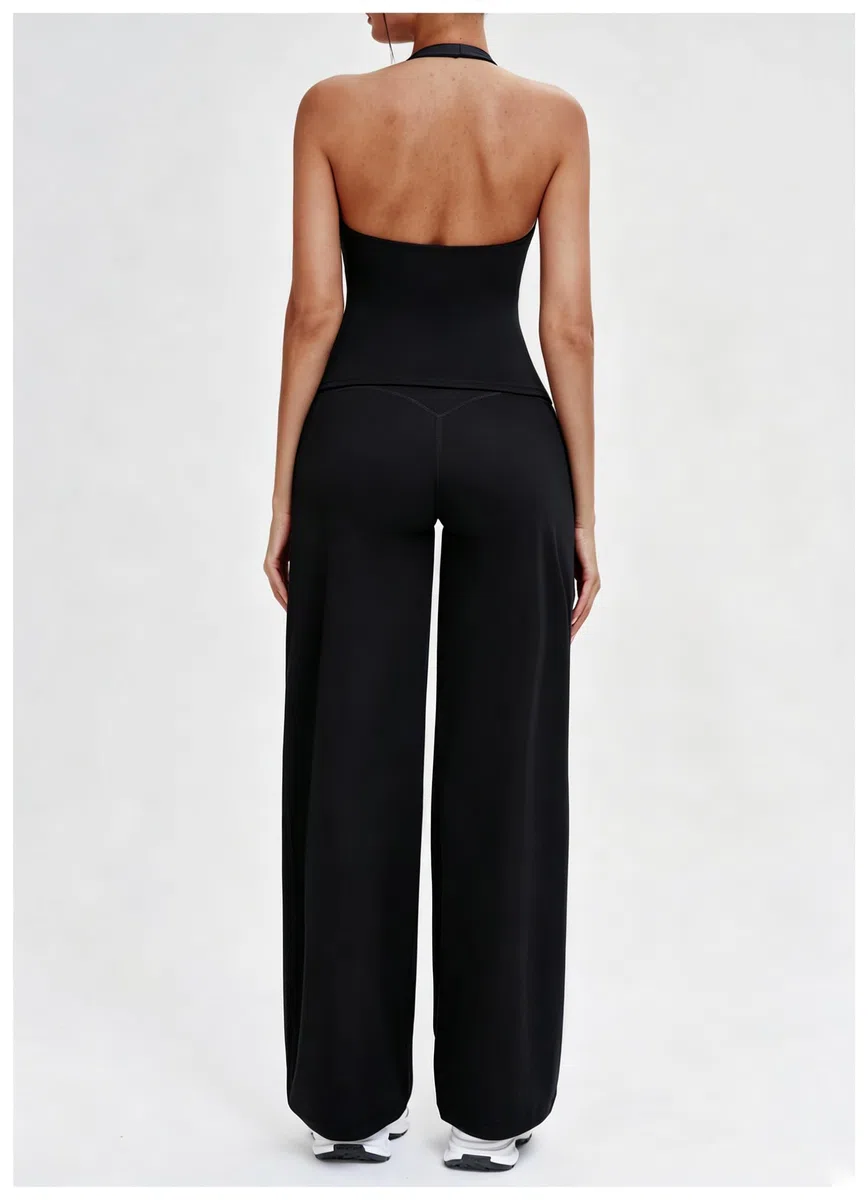 KIKIMINK Pantaloni da yoga da donna Flared Leggings da donna, a vita alta, pantaloni larghi e elasticizzati, abbigliamento casual